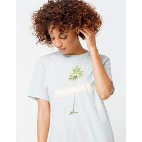 O'Neill Womens Tee Shirt TShirt T Size Small Green Desert Palm Tree NEW - Picture 1 of 9